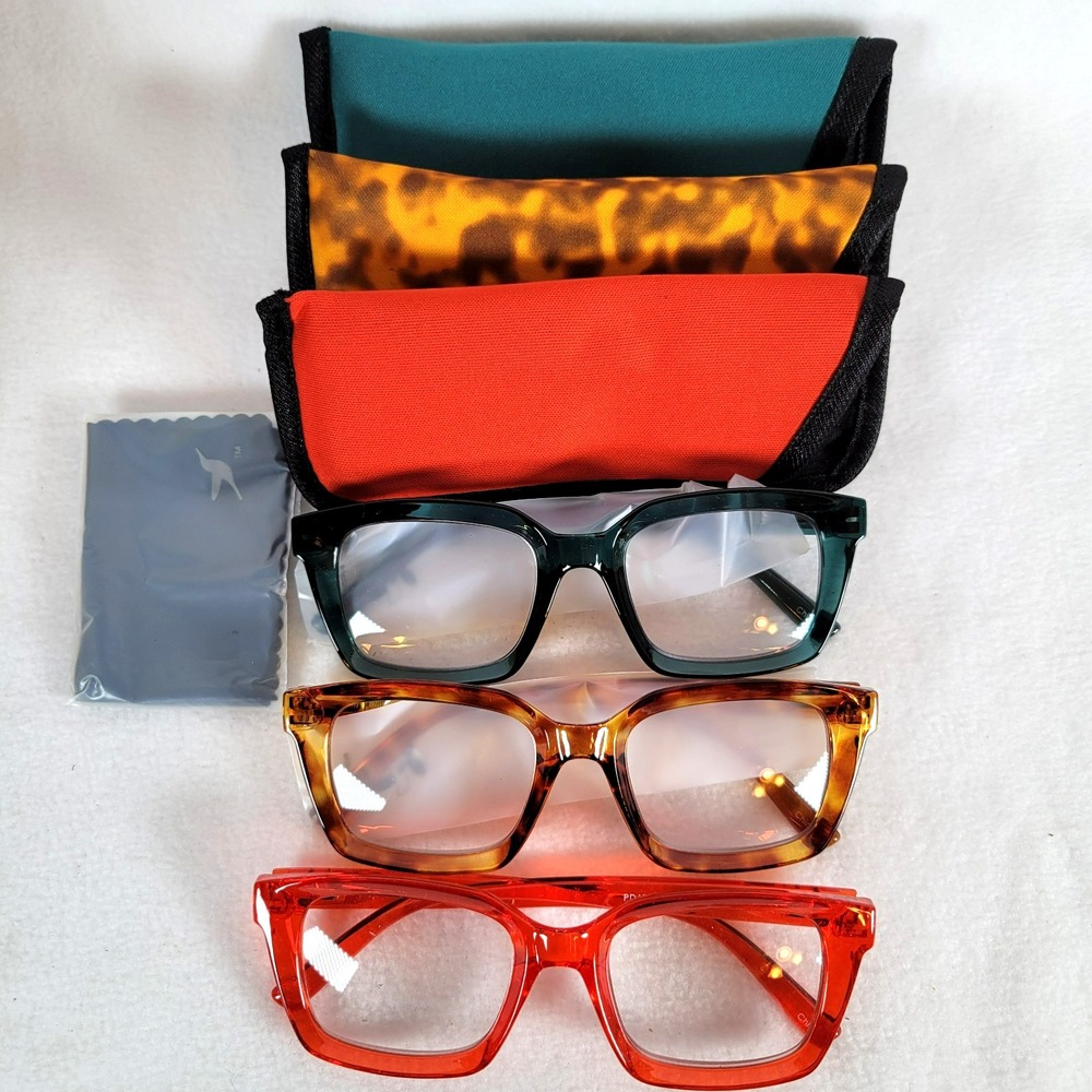 Hummingbird Womens Santa Fe Set Auto Tint Blue Light Sun Readers Glasses +3.5